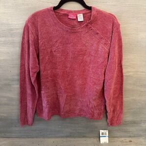Cappagallo Sweater Pink Scoop Neck XLarge New with Tag